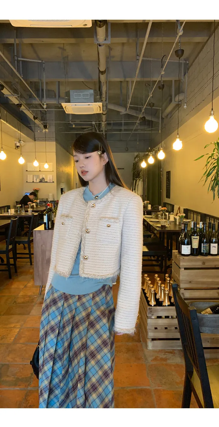 plaid pleated skirt