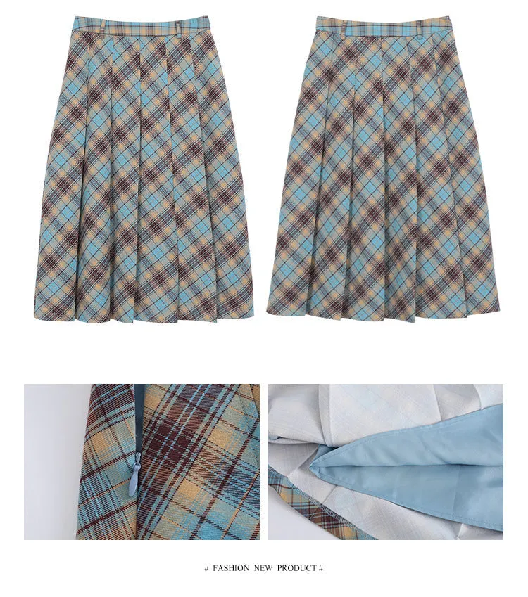 plaid pleated skirt