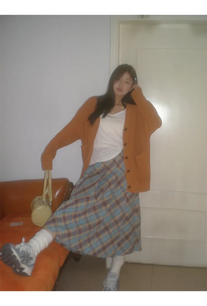 plaid pleated skirt