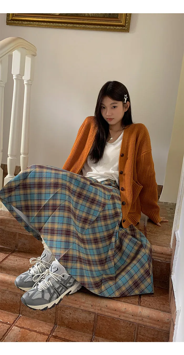 plaid pleated skirt