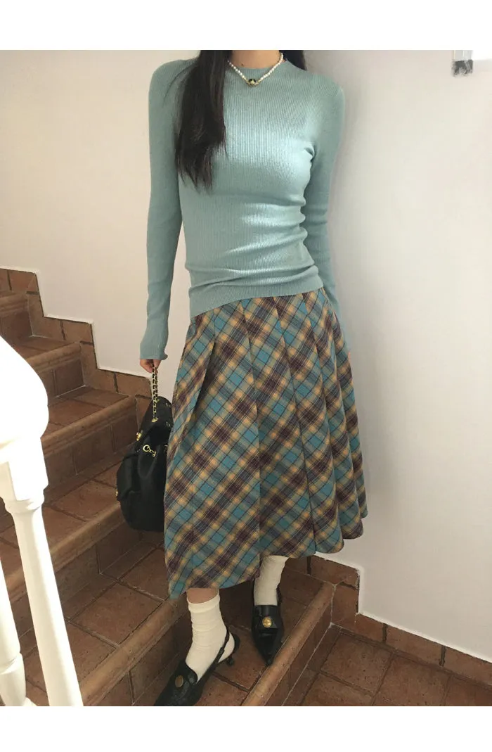 plaid pleated skirt