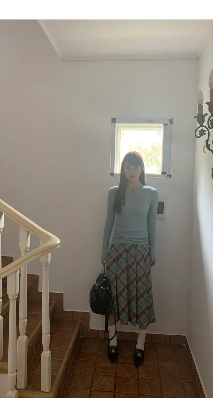 plaid pleated skirt
