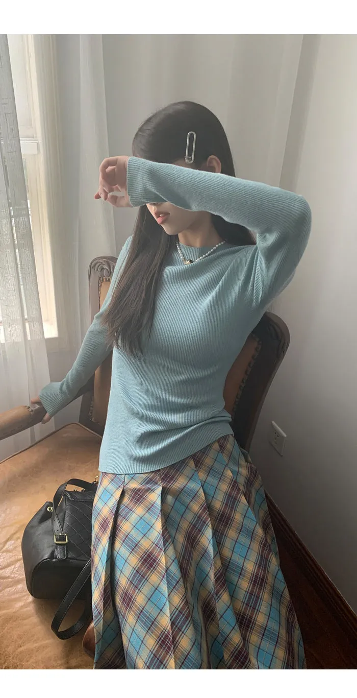 plaid pleated skirt
