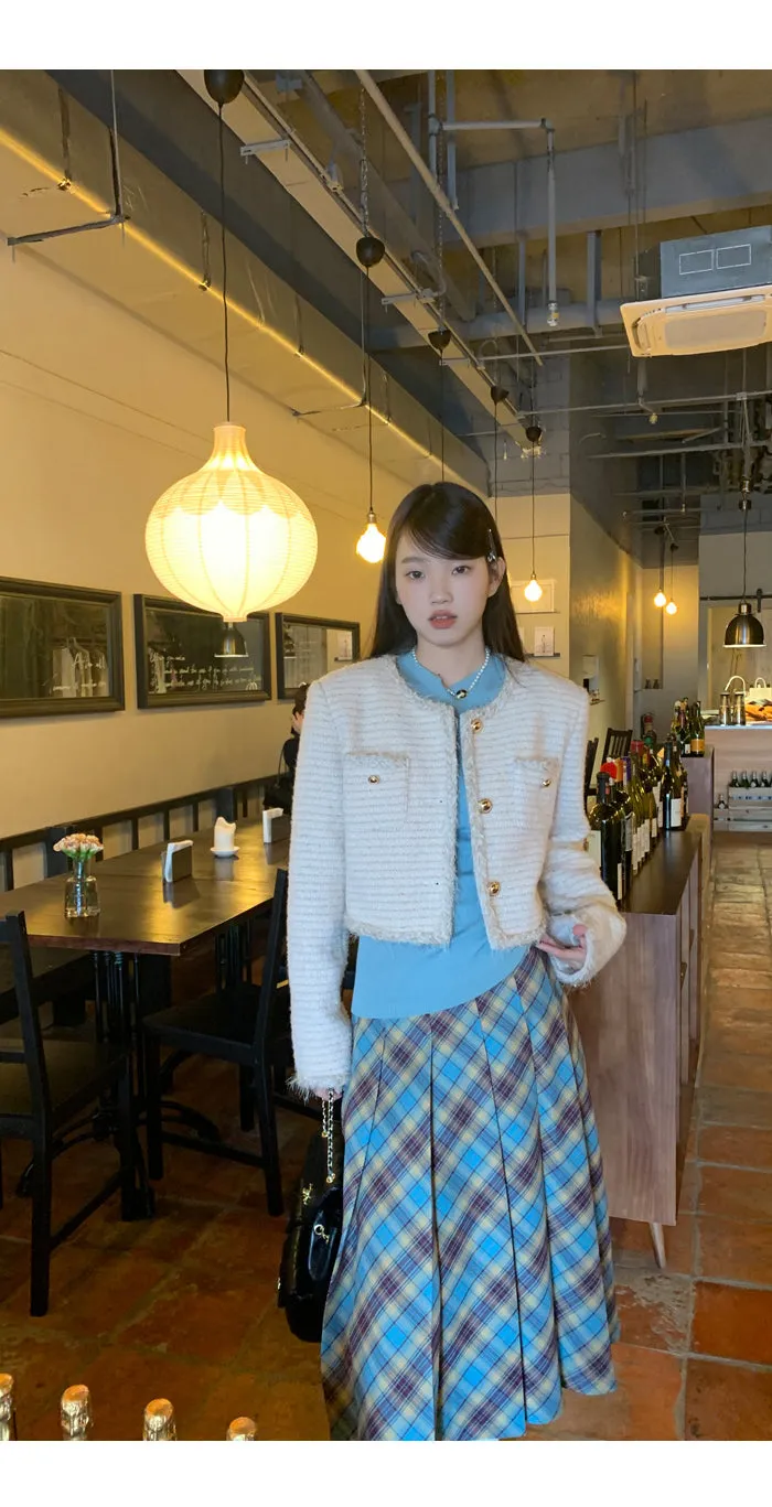 plaid pleated skirt