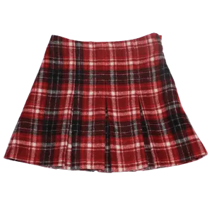 Pleated Check Skirt