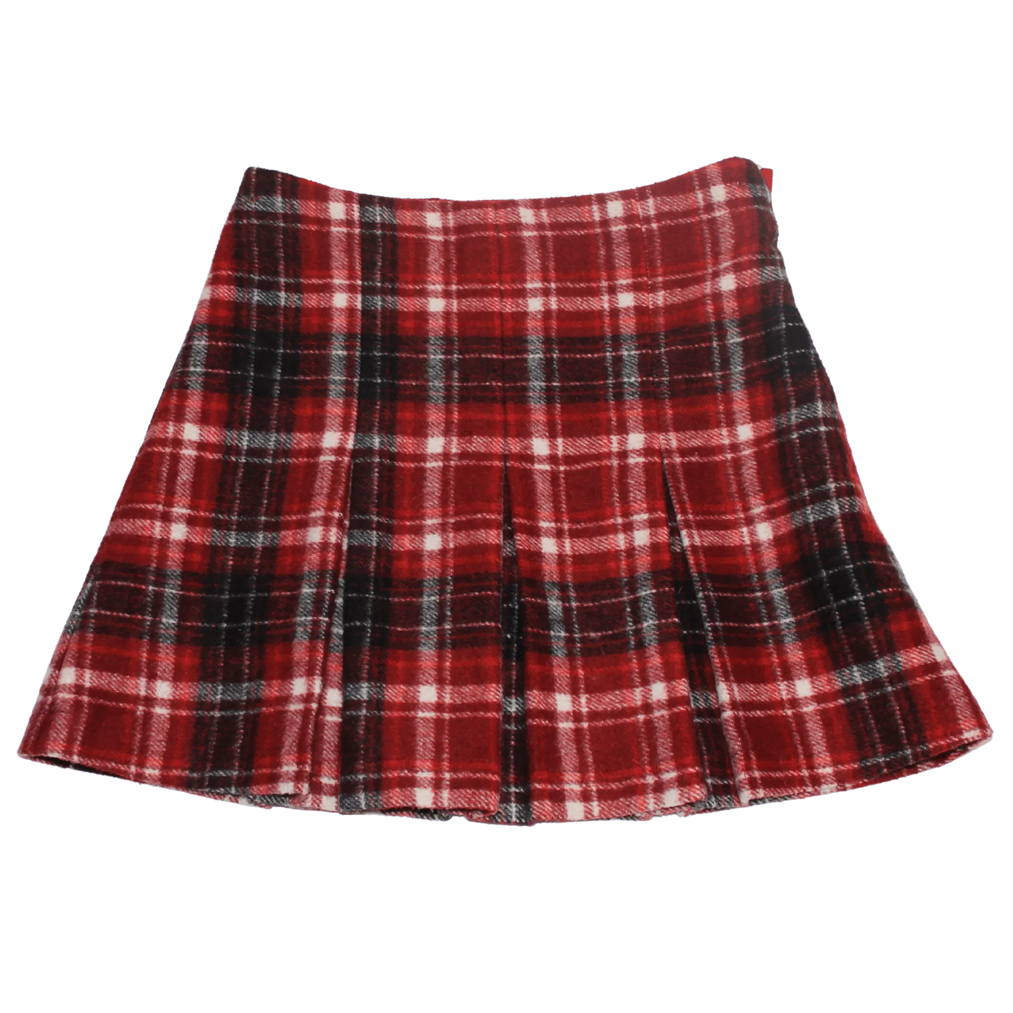 Pleated Check Skirt
