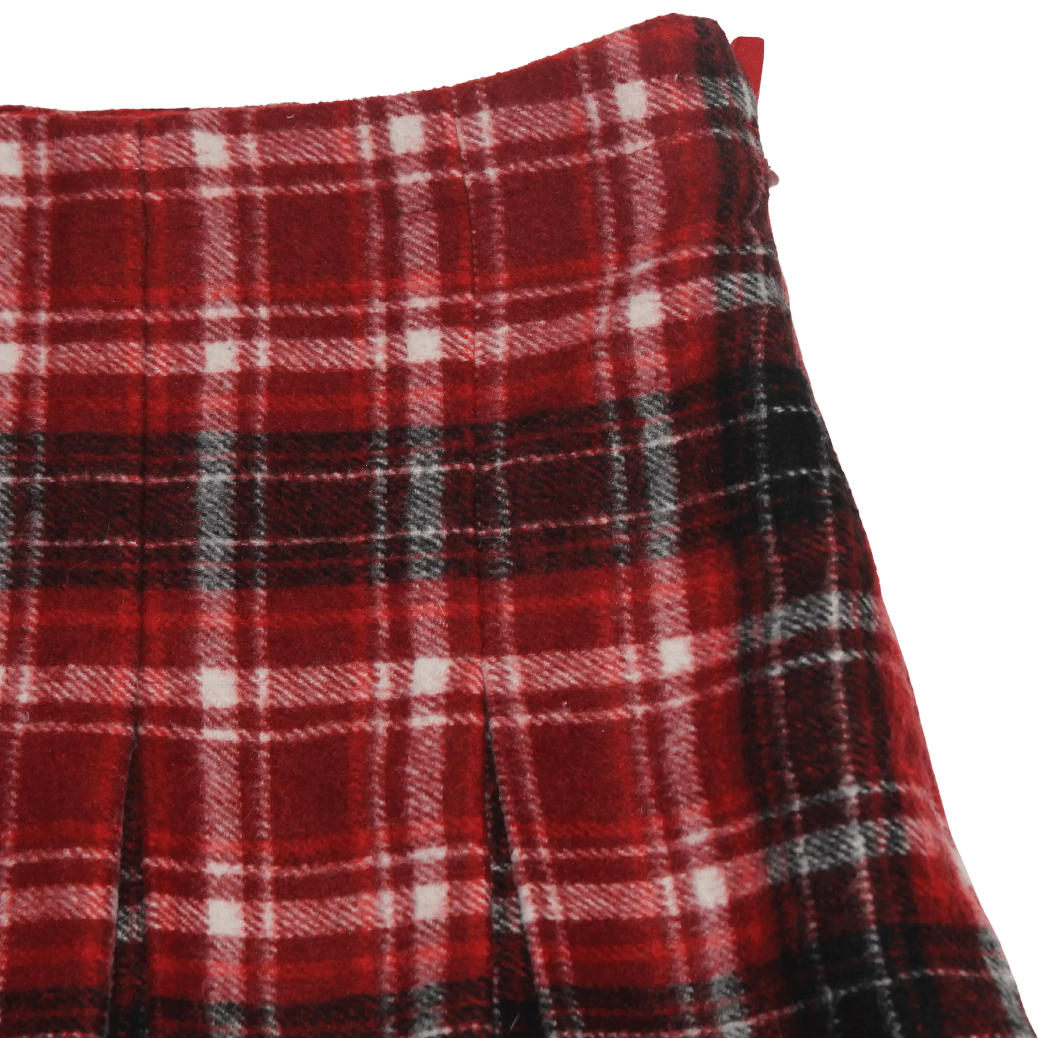Pleated Check Skirt