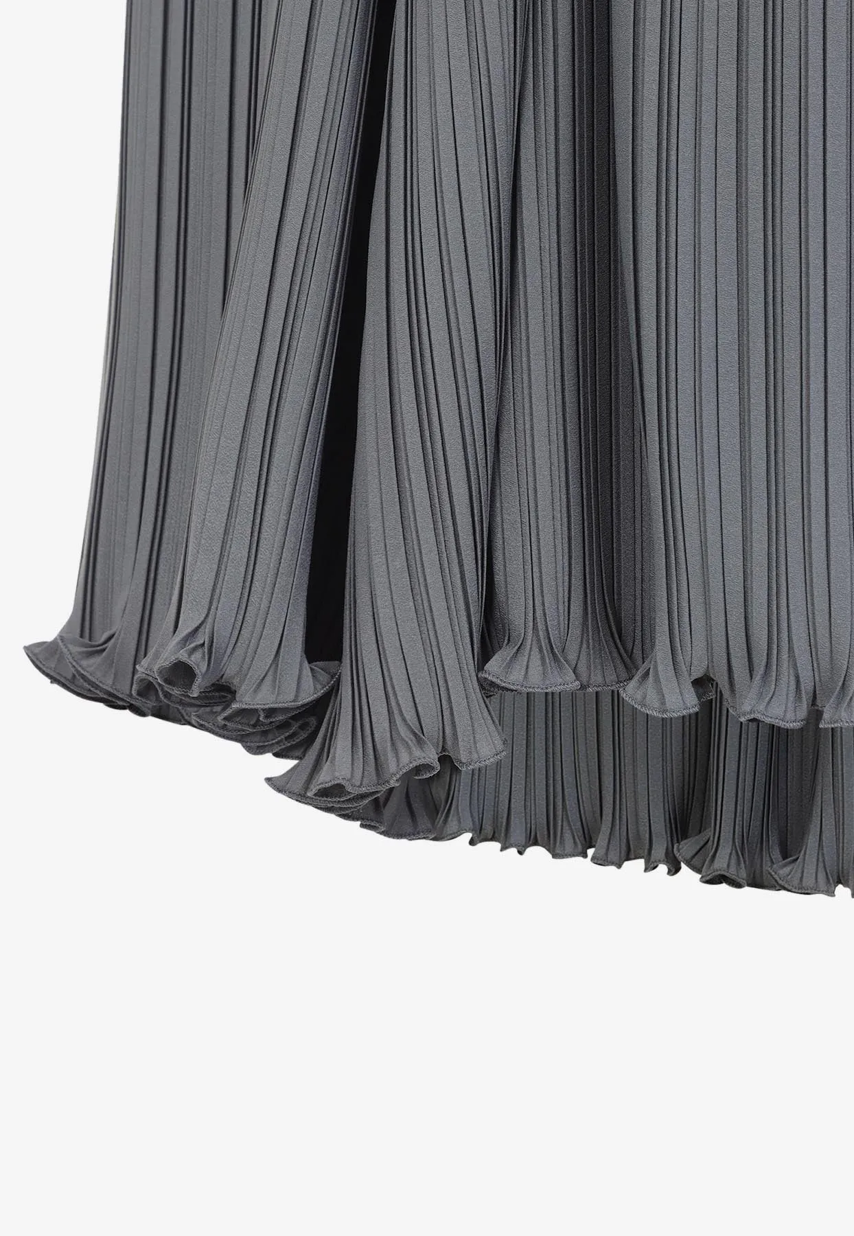 Pleated Long-Sleeved Blouse