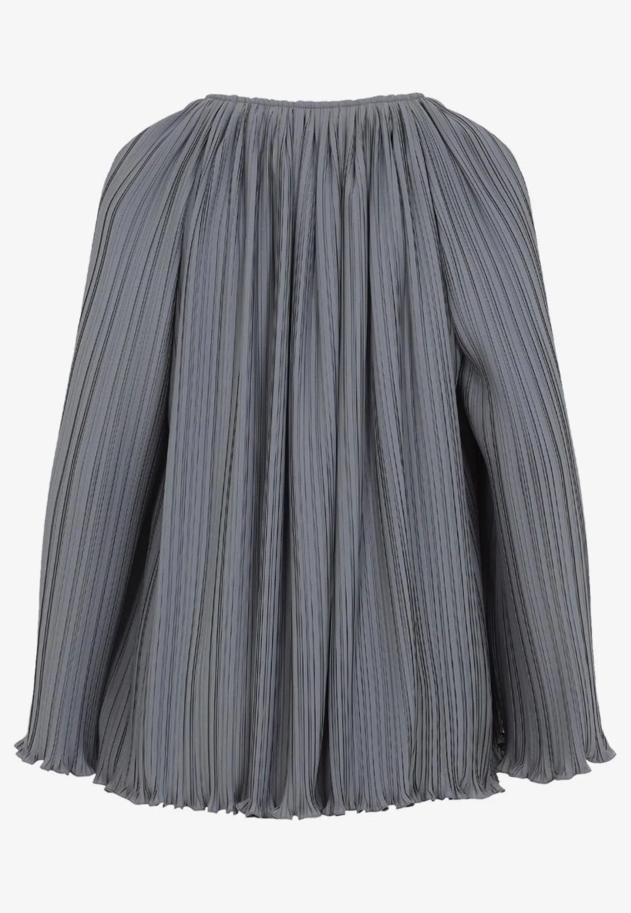 Pleated Long-Sleeved Blouse