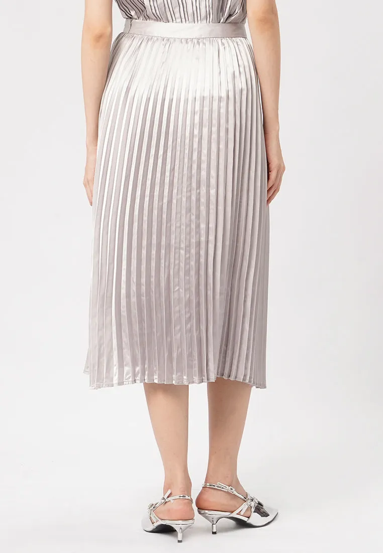 Pleated Midi Skirt