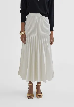 Pleated midi skirt