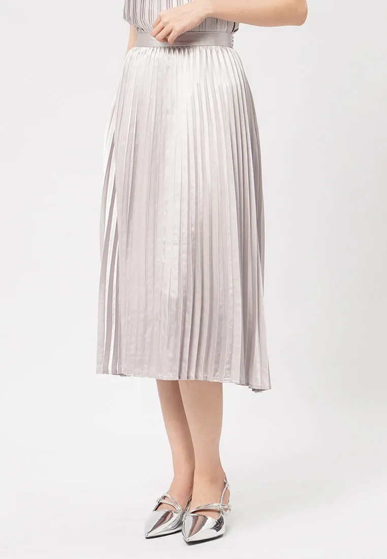 Pleated Midi Skirt