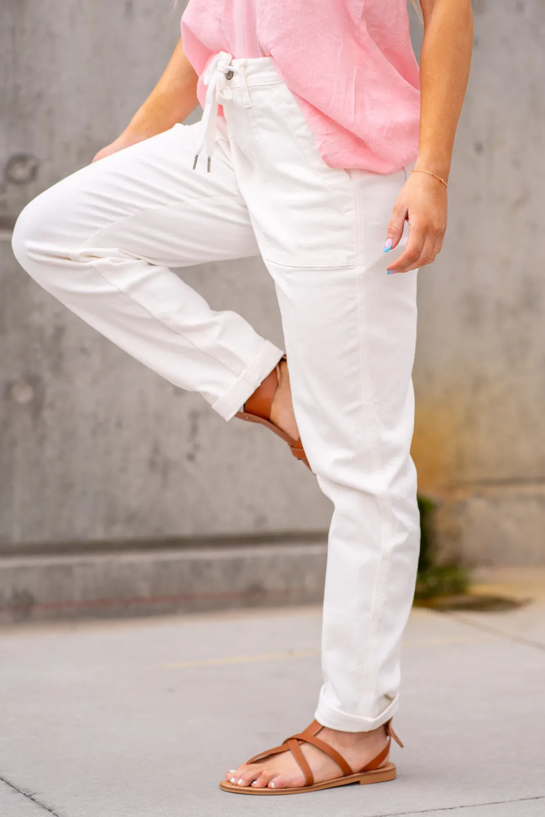Plus Heather High Rise Cuffed Jogger