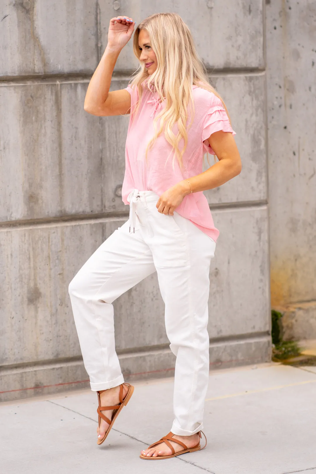 Plus Heather High Rise Cuffed Jogger