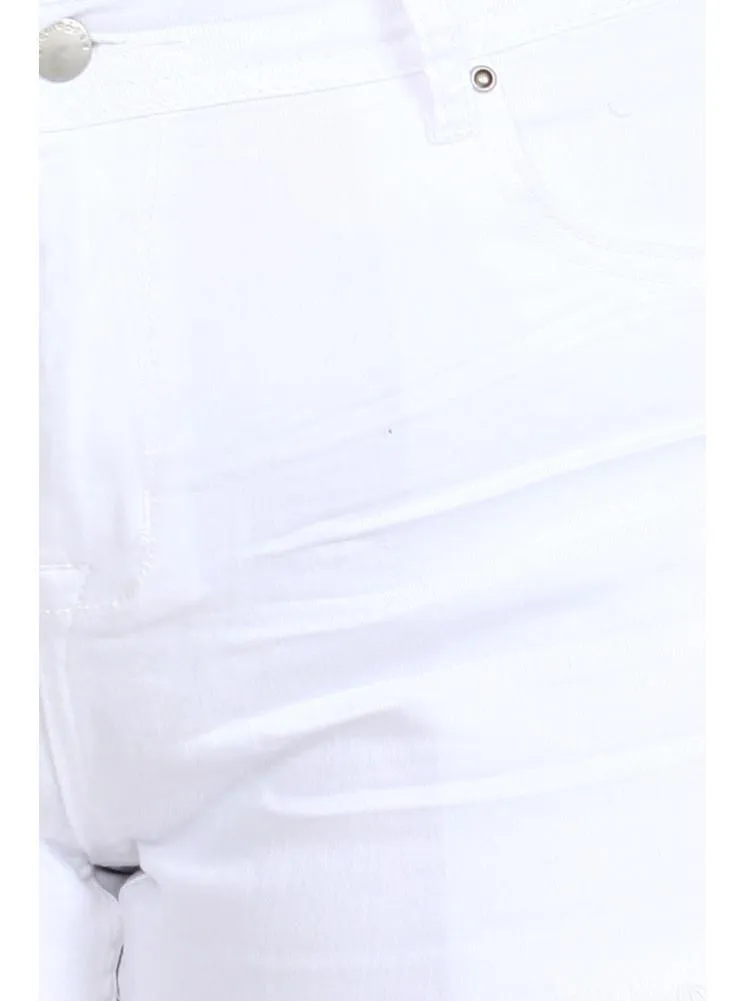 Plus Size Summer Lovin' Cut Off White Shorts