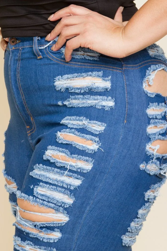 Plus Size Ultra Sliced Bermuda Shorts