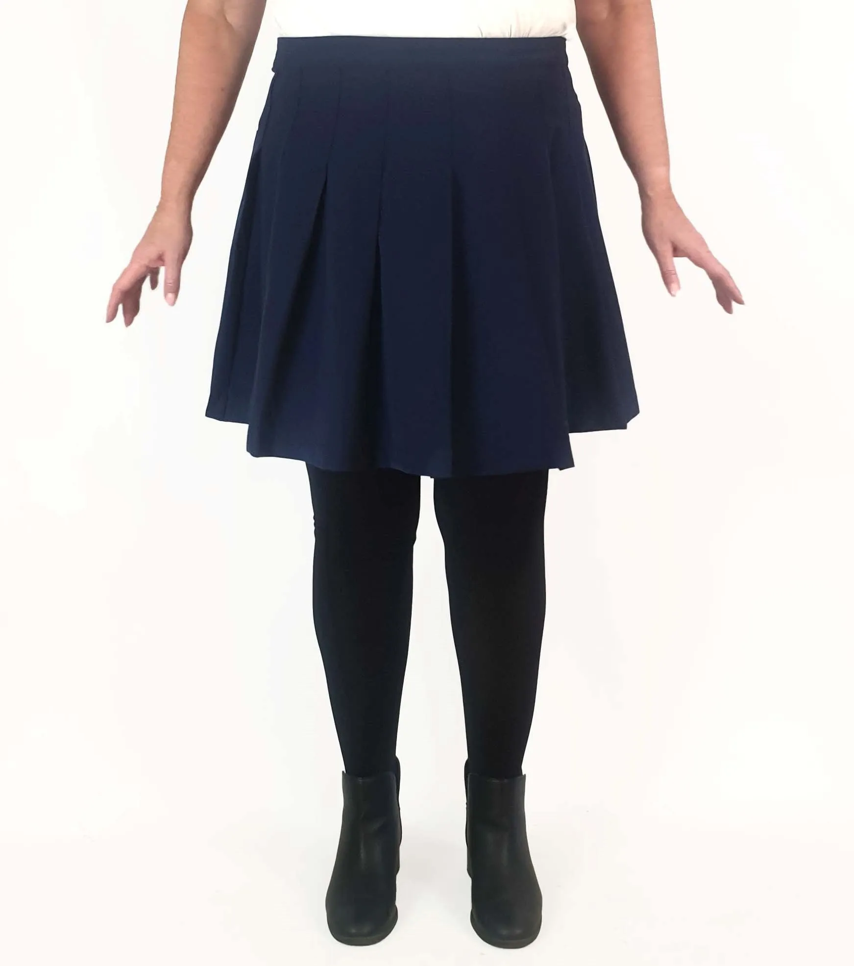 Princess Highway navy Rita pleated mini skirt size 18