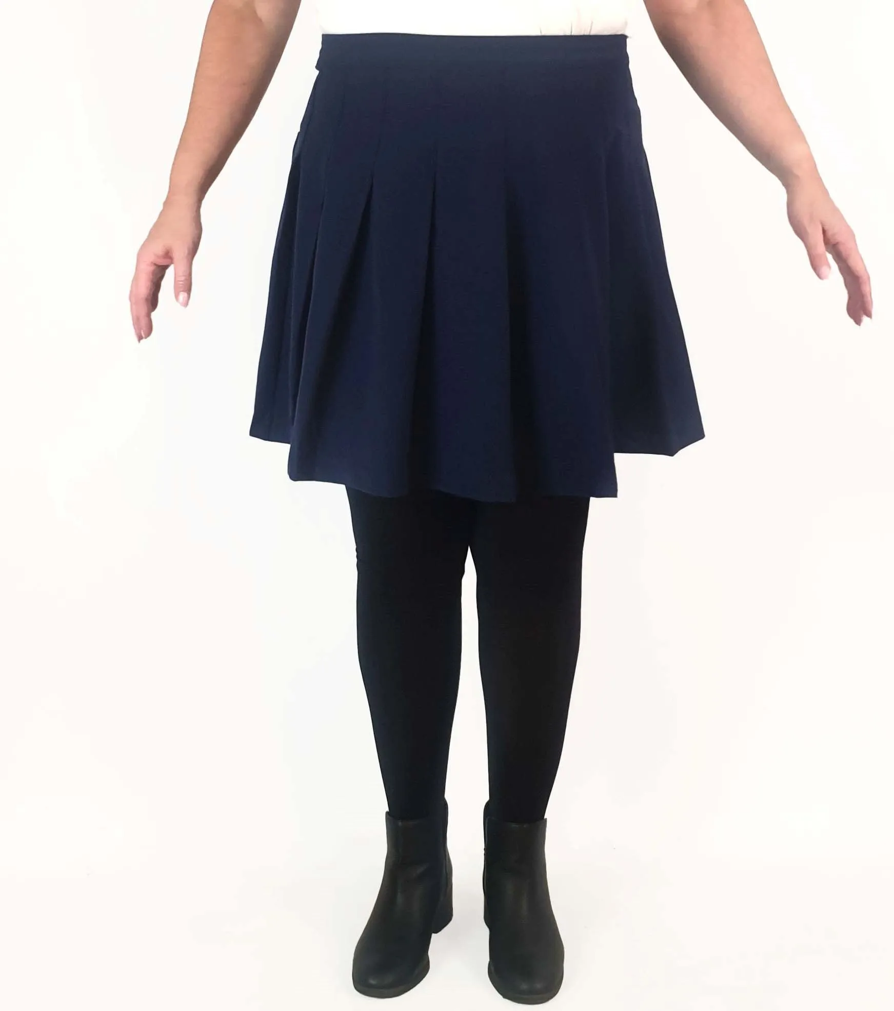 Princess Highway navy Rita pleated mini skirt size 18