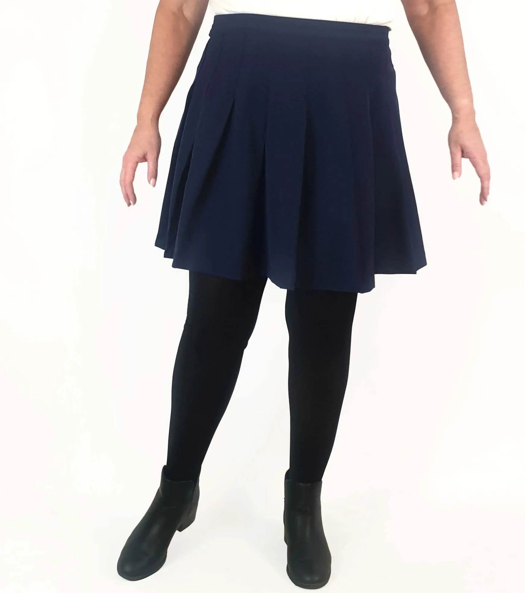 Princess Highway navy Rita pleated mini skirt size 18