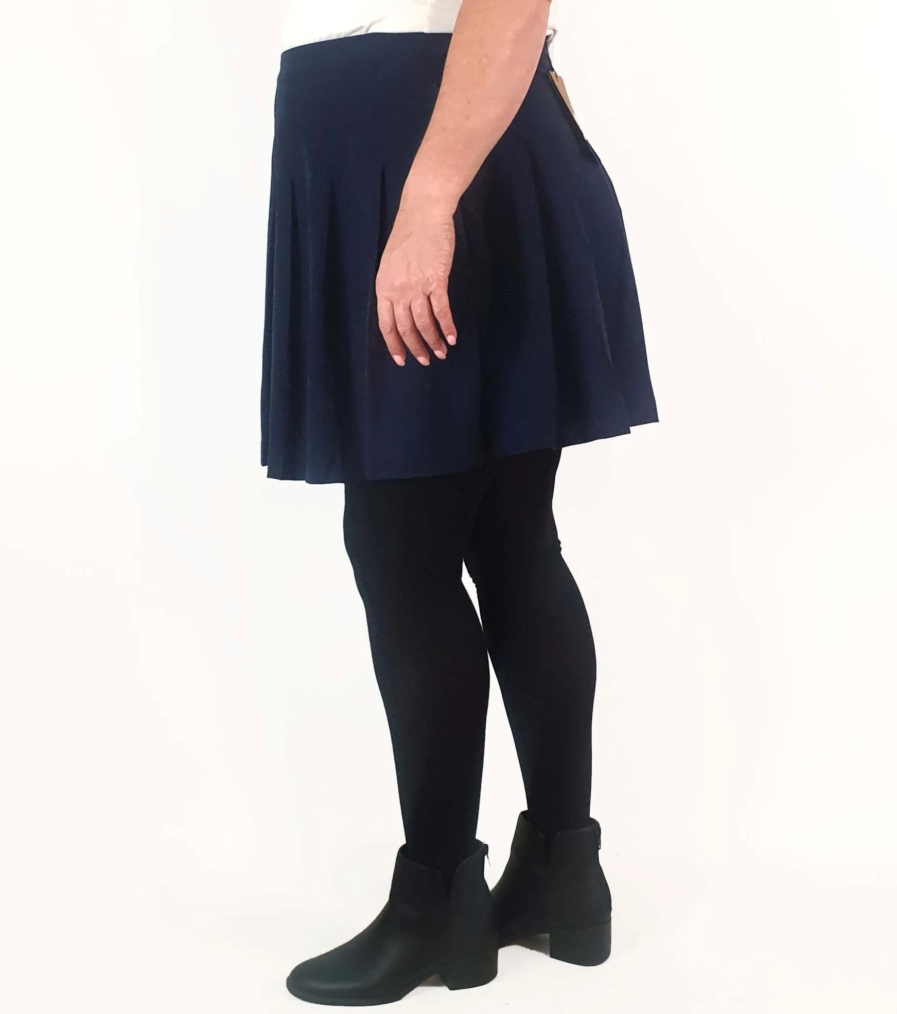 Princess Highway navy Rita pleated mini skirt size 18