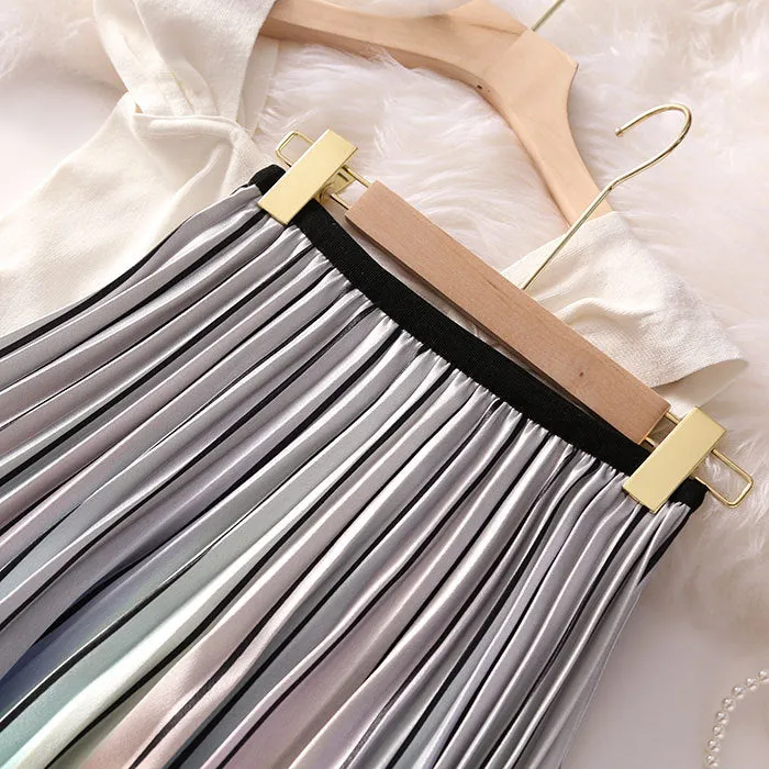 "RAINBOW" PLEATED SKIRT K060606
