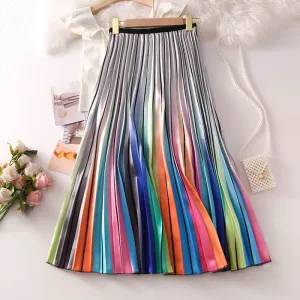 "RAINBOW" PLEATED SKIRT K060606
