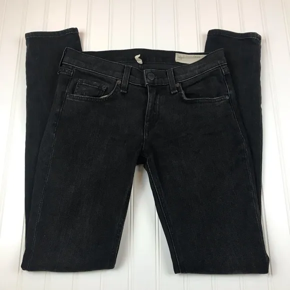 Rag &amp; Bone Distressed Skinny Jeans Black