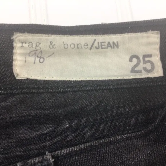 Rag &amp; Bone Distressed Skinny Jeans Black