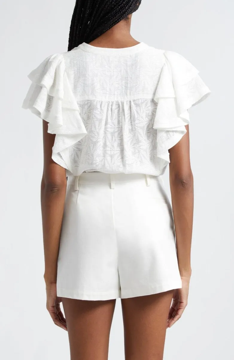 Ramy Brook - Giavanna Tiered, Ruffled Sleeved Top (Final Sale)