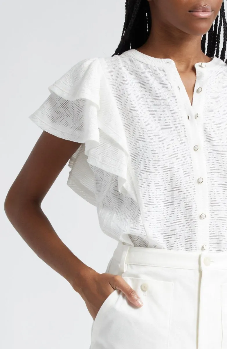 Ramy Brook - Giavanna Tiered, Ruffled Sleeved Top (Final Sale)