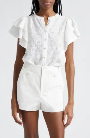 Ramy Brook - Giavanna Tiered, Ruffled Sleeved Top (Final Sale)