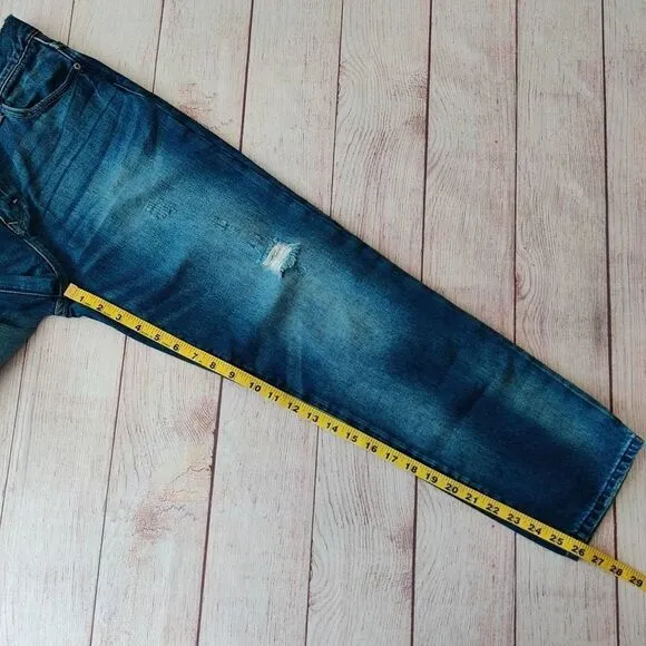 Rare Lee Union Made 101  Distressed Denim Ankle Jeans sz 28