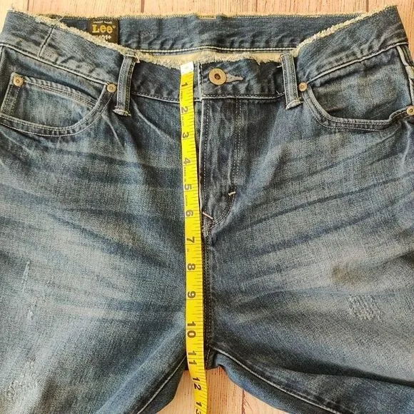 Rare Lee Union Made 101  Distressed Denim Ankle Jeans sz 28