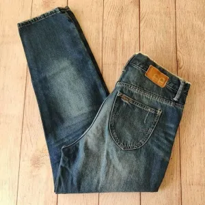 Rare Lee Union Made 101  Distressed Denim Ankle Jeans sz 28