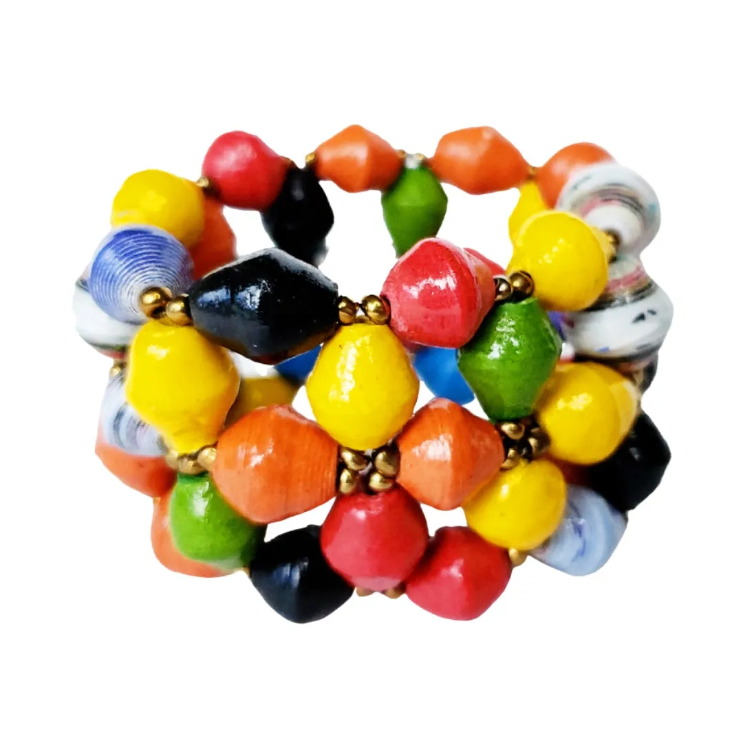 Recycled Paper Bead Bracelet - Prosper