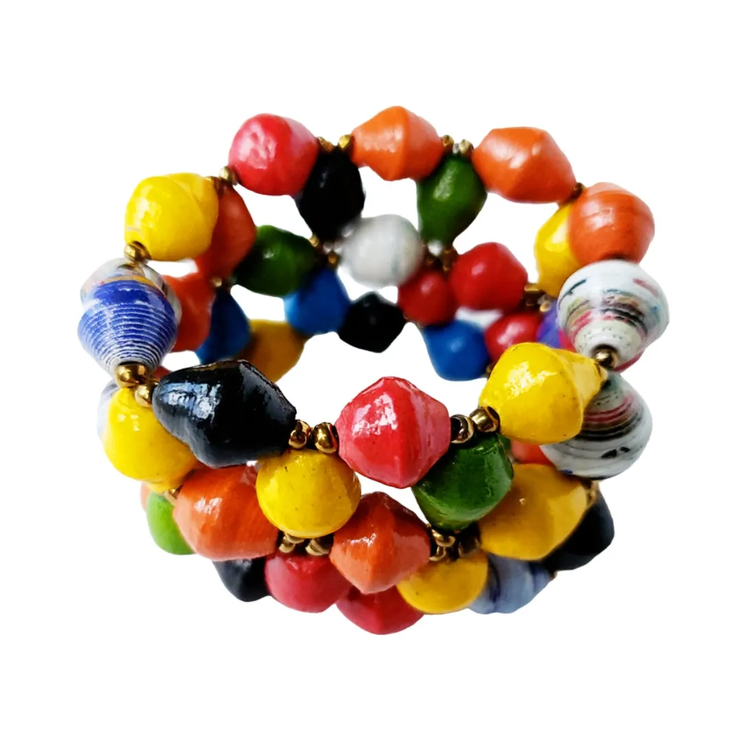 Recycled Paper Bead Bracelet - Prosper