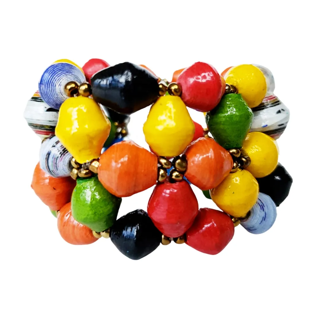Recycled Paper Bead Bracelet - Prosper