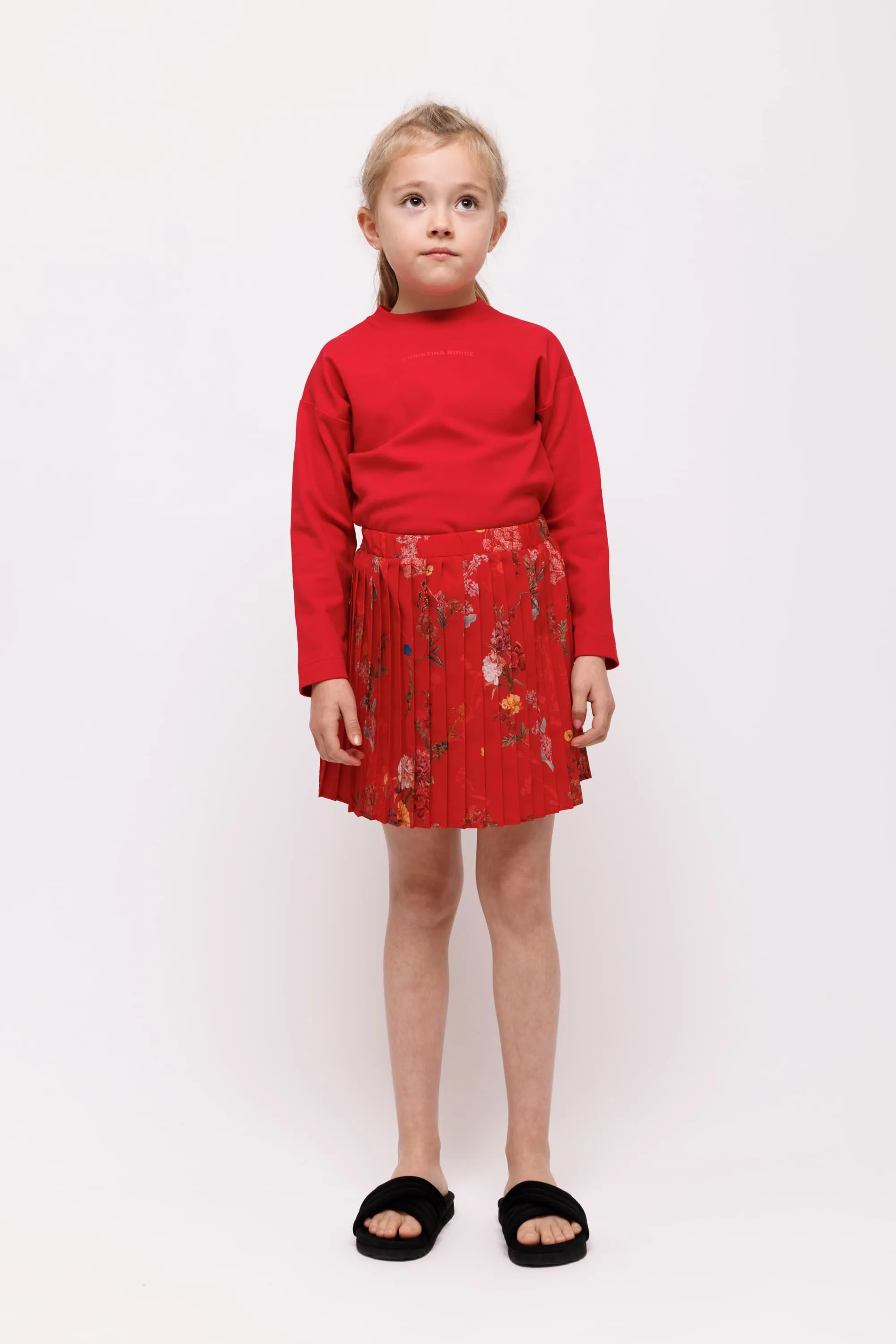 Red Floral Skirt 206