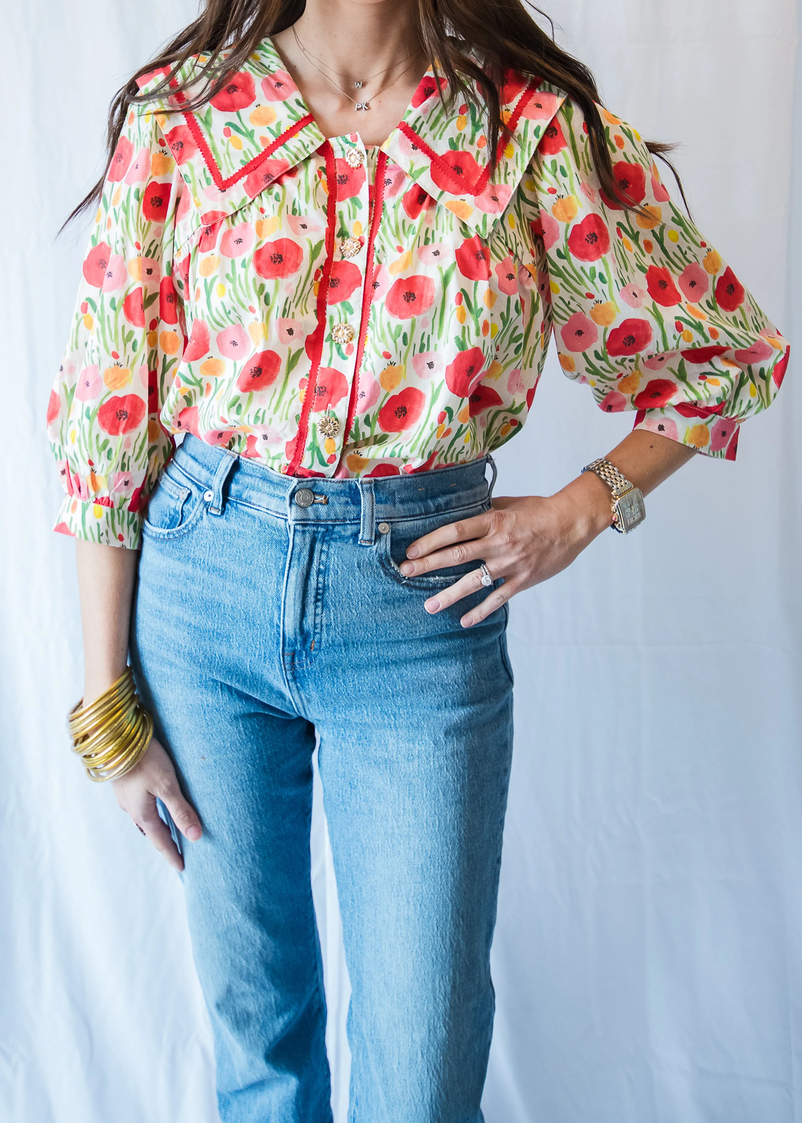 Red Poppy Blouse