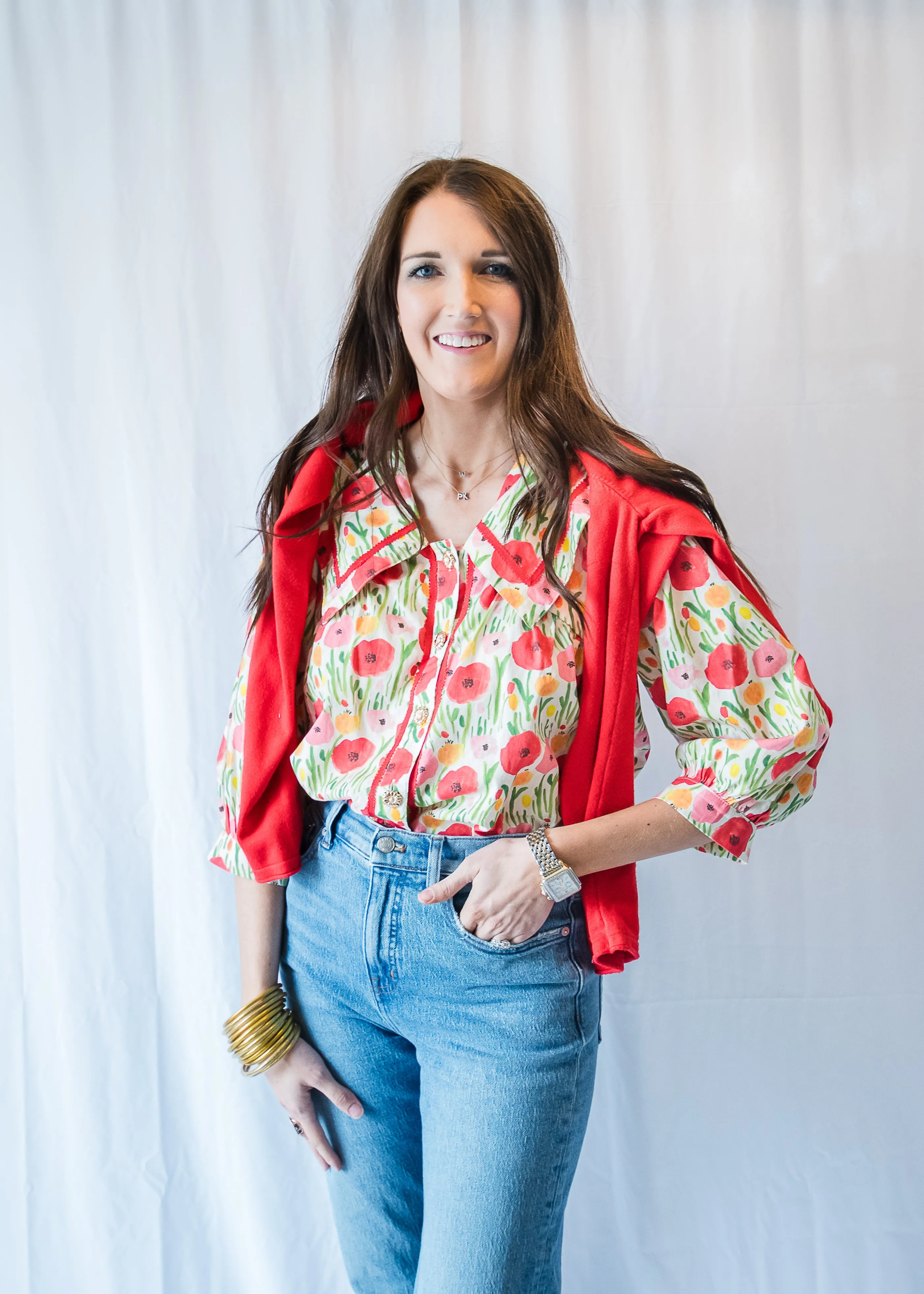 Red Poppy Blouse