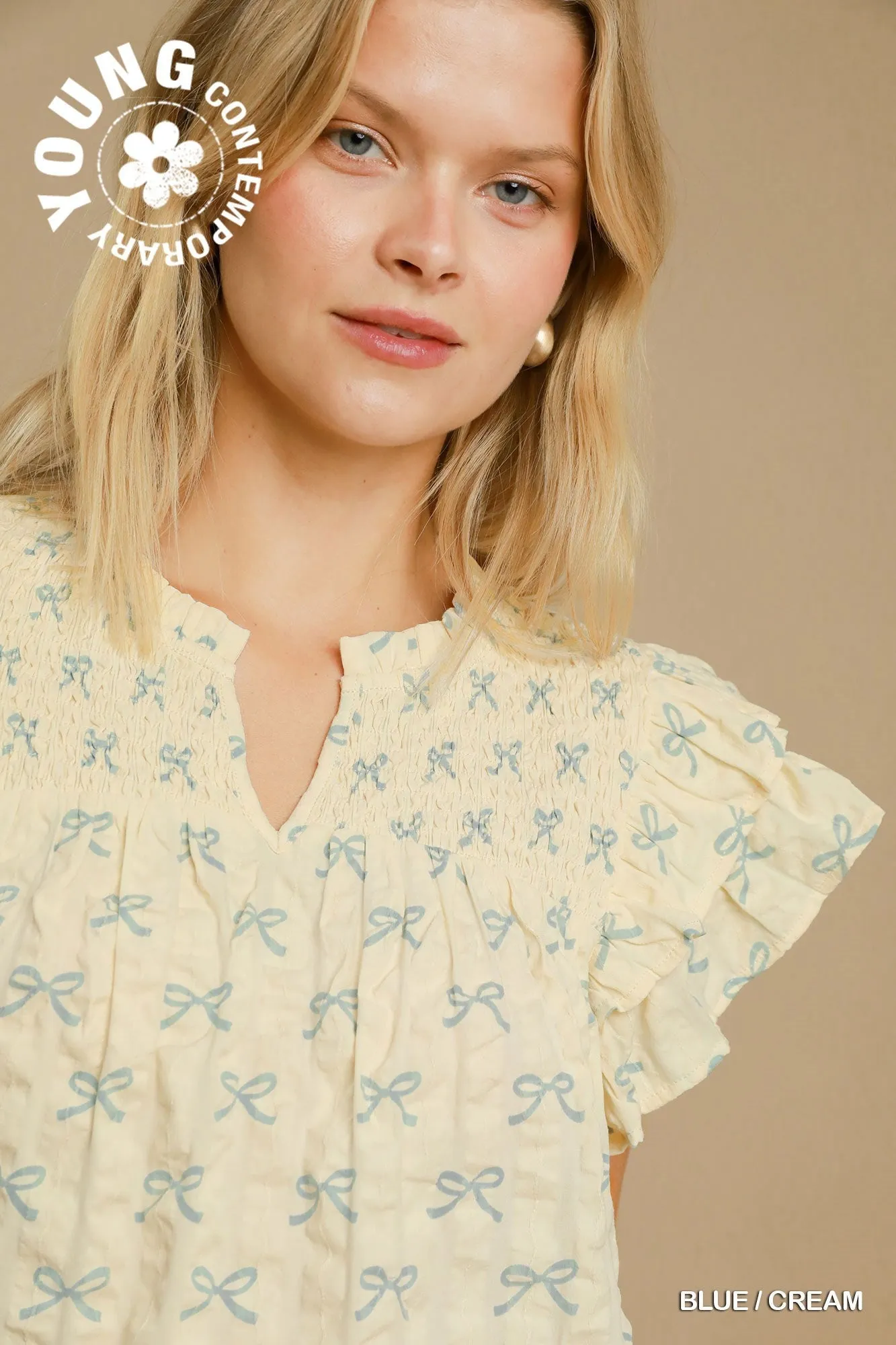 Ribbon Print Top