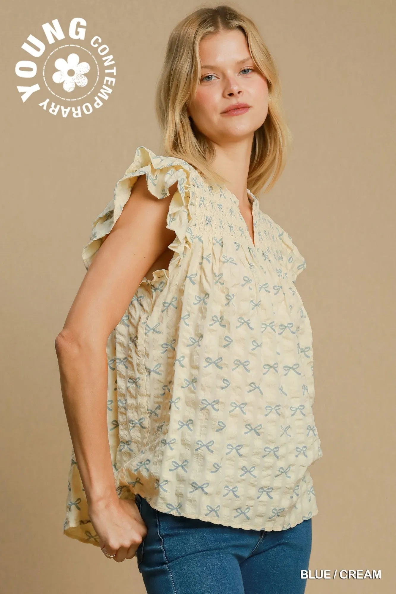 Ribbon Print Top