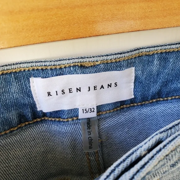 Risen jeans high rise combo washed straight jeans