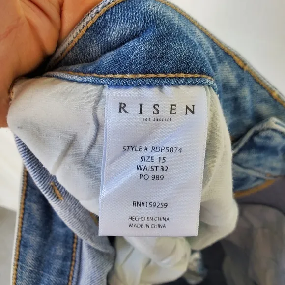 Risen jeans high rise combo washed straight jeans