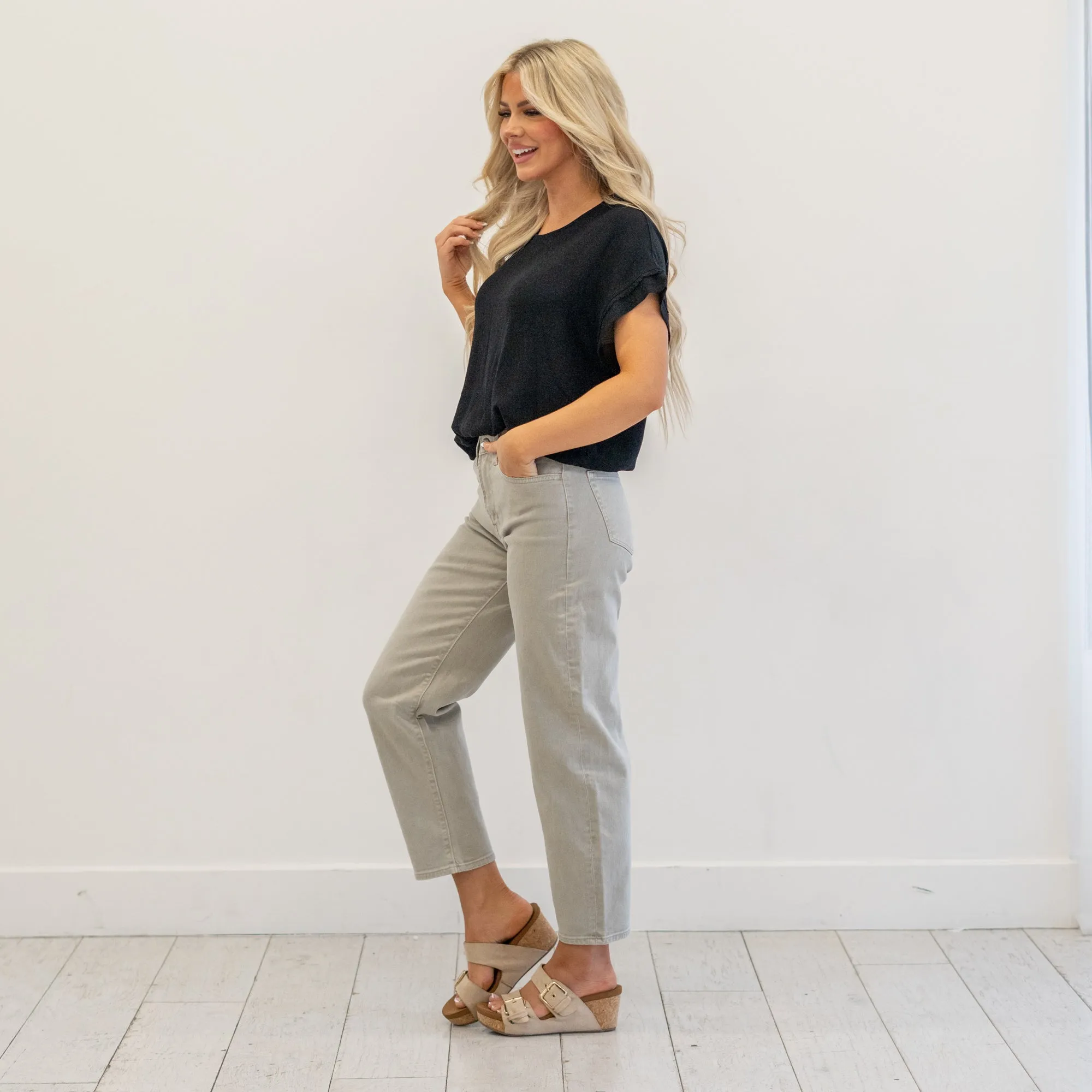 Rock Grey Super High Rise Barrel Jeans