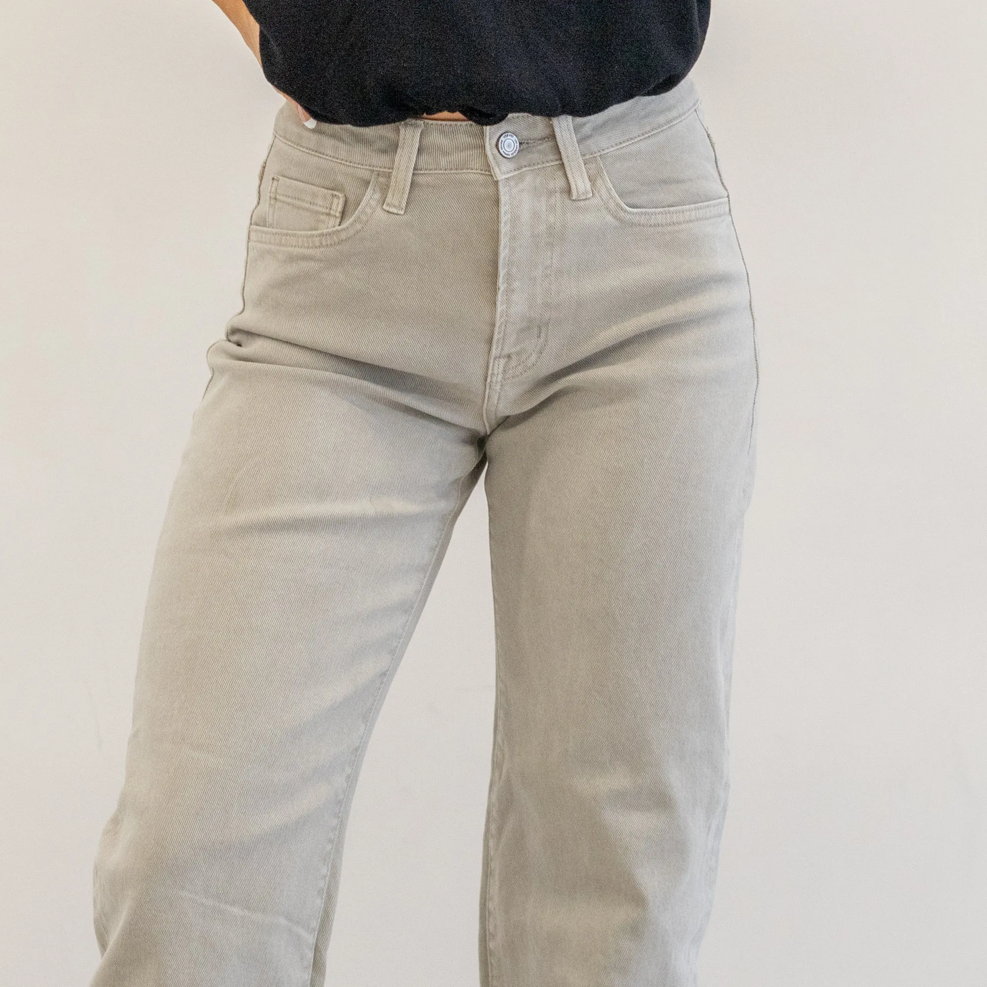 Rock Grey Super High Rise Barrel Jeans