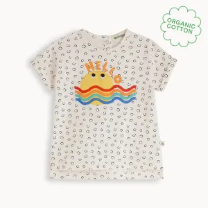 ROCKNESS - Sunshine Waves Applique T Shirt