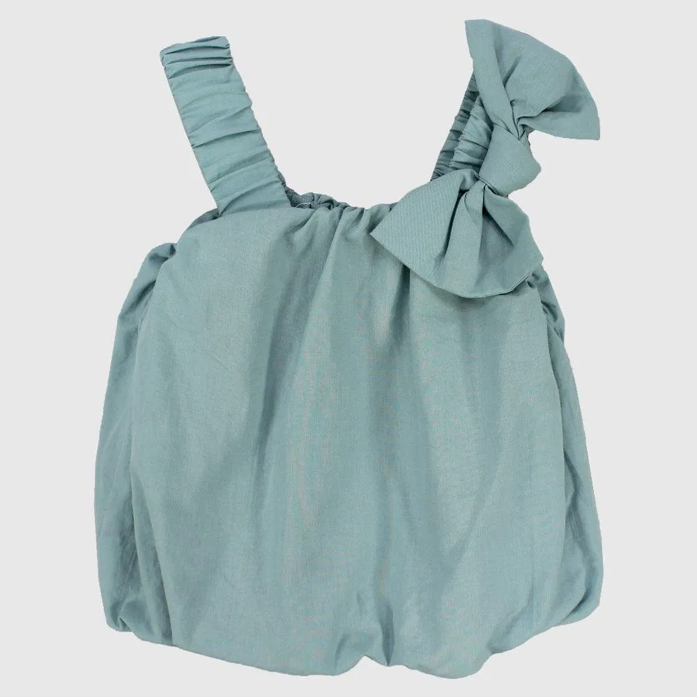 Ruffled Shoulders Sleeveless Blouse