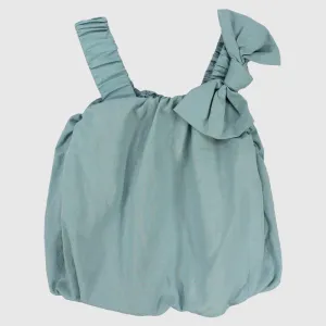 Ruffled Shoulders Sleeveless Blouse