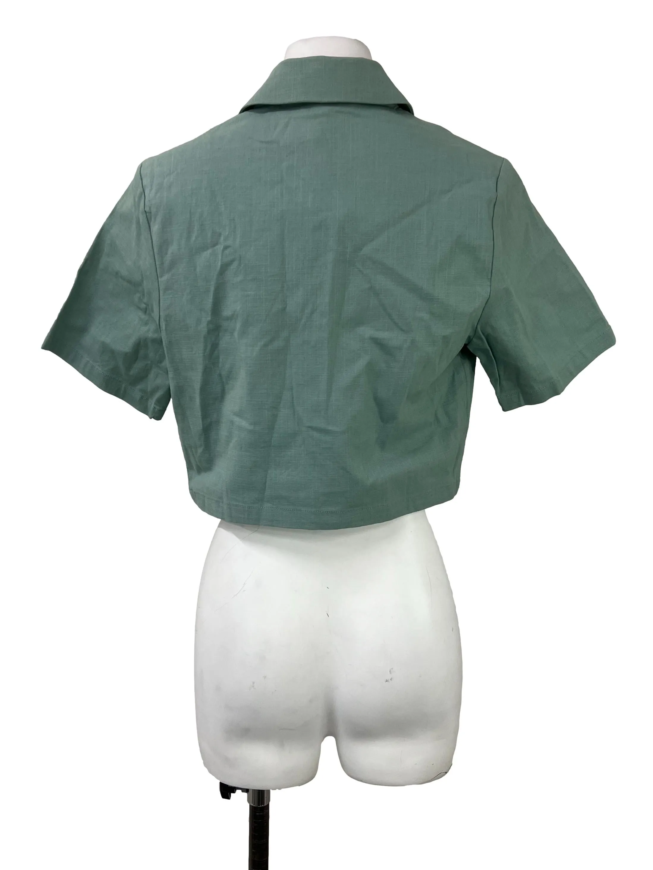 Sage Green Collared Top